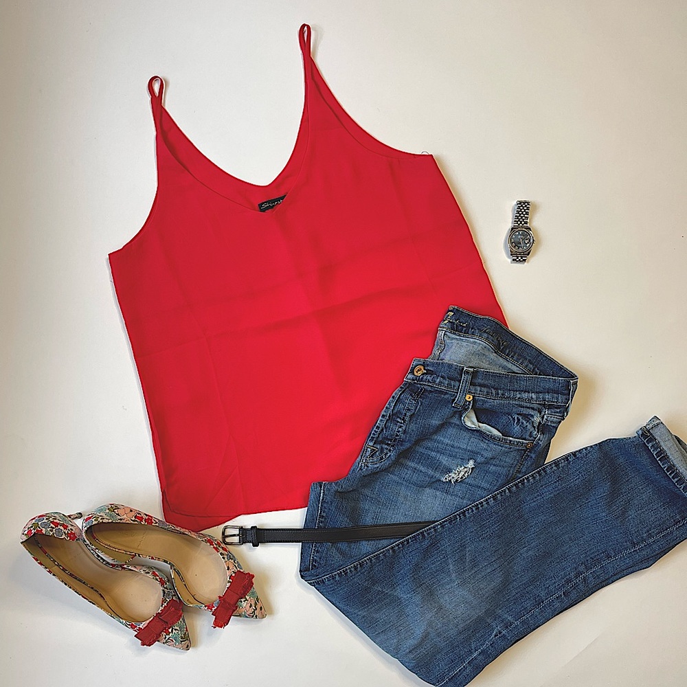 NWOT Shinestar Red Cami - Large